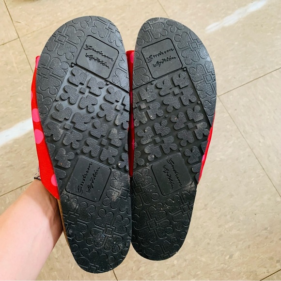 Gundrum Sjoden Red Polka Dot Women's Slide Sandals size 41 - Picture 5 of 7